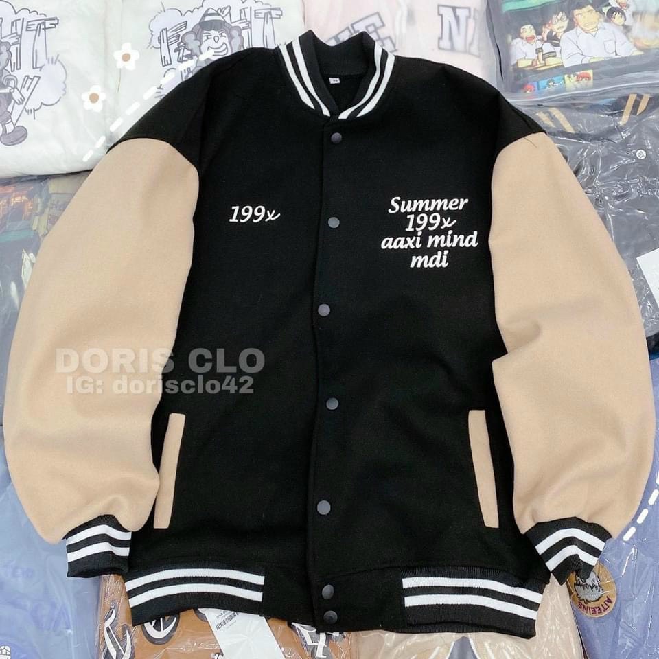 Áo Khoác Nỉ Bomber In Hình Chữ 199X  Kiểu Dáng Cực Teen Siêu Ngầu - TP817