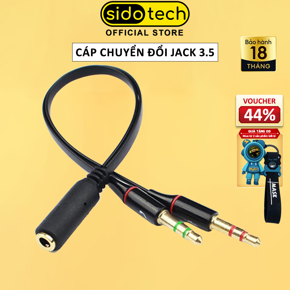 3.5mm earphone jack to 2 port 3.5mm audio and mic for microphone use on computer laptop, headphone adapter cable 3.5mm