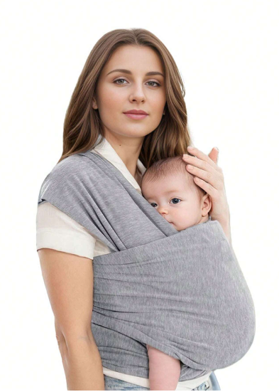 địu kangaroo, địu vải moby wrap cotton 4 chiều cao cấp-Dòng địu được bác sĩ khoa Sơ Sinh bệnh viện Từ Dũ khuyên dùng cho trẻ sơ sinh