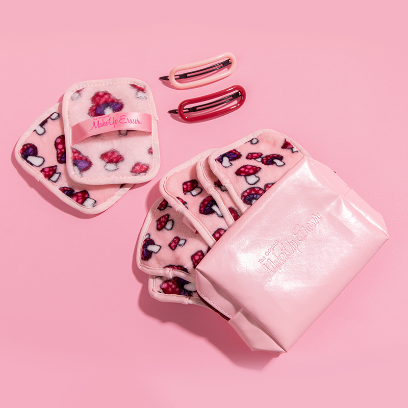 Set mini khăn tẩy trang và tẩy da chết siêu mềm mịn MakeUp Eraser Mushroom