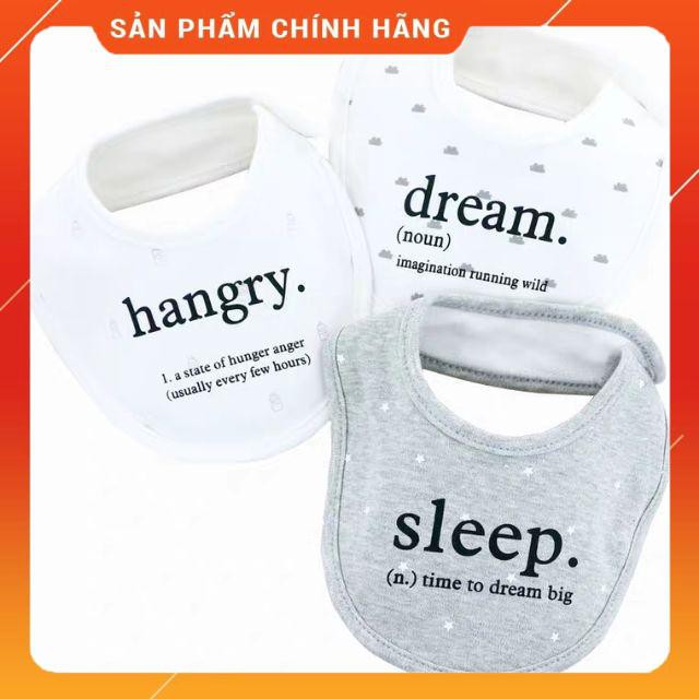 Set 3 yếm tròn cotton Momcare cao cấp