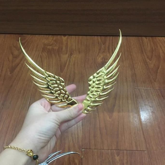 Logo kim loại đôi cánh 3D sang trọng
