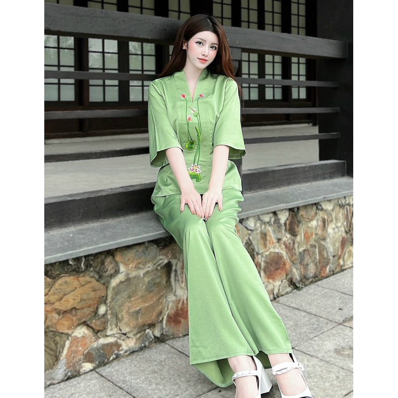 ĐỒ LAM ĐI LỄ CHÙA  BL THÊU