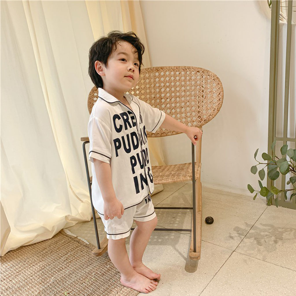 Đồ ngủ lụa cộc tay cho bé LILA KIDS, Đồ bộ Pijama bé trai bé gái mặc đều xinh từ 6-27kg