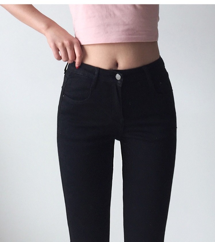 Quần jeans nữ big size lưng cao co giãn