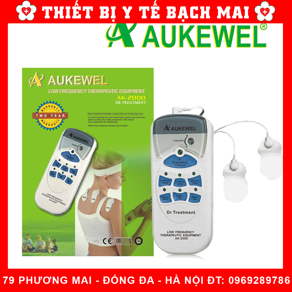 Máy Massager Điện Xung Aukewel AK-2000 ĐỨC - 4 Miếng Dán