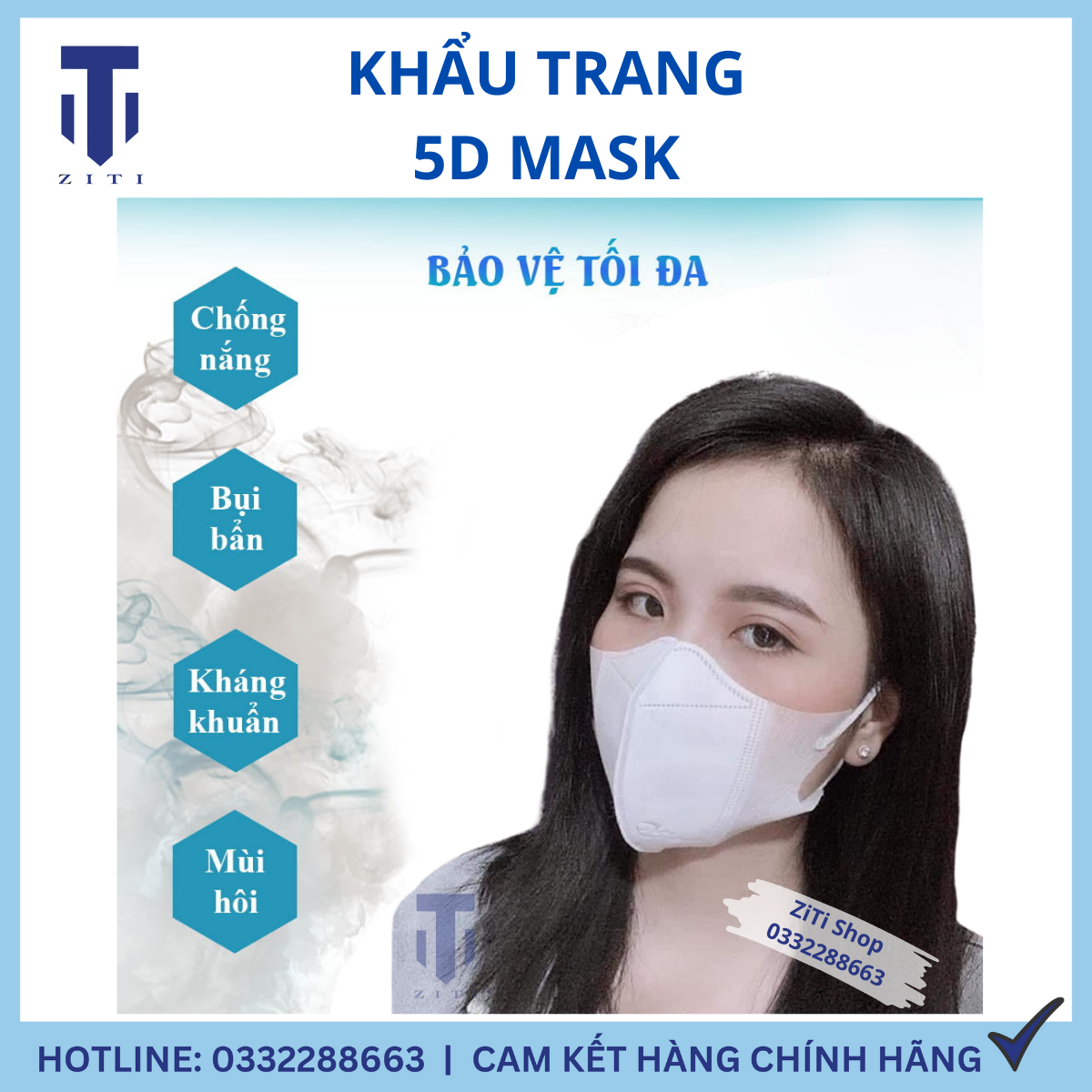 Set 100 Chiếc Khẩu Trang 5D Mask THÁI LAN CAREION (An Phong) 3 Lớp Lọc Bụi Mịn Nhiều Màu Lạ Siêu Đẹp