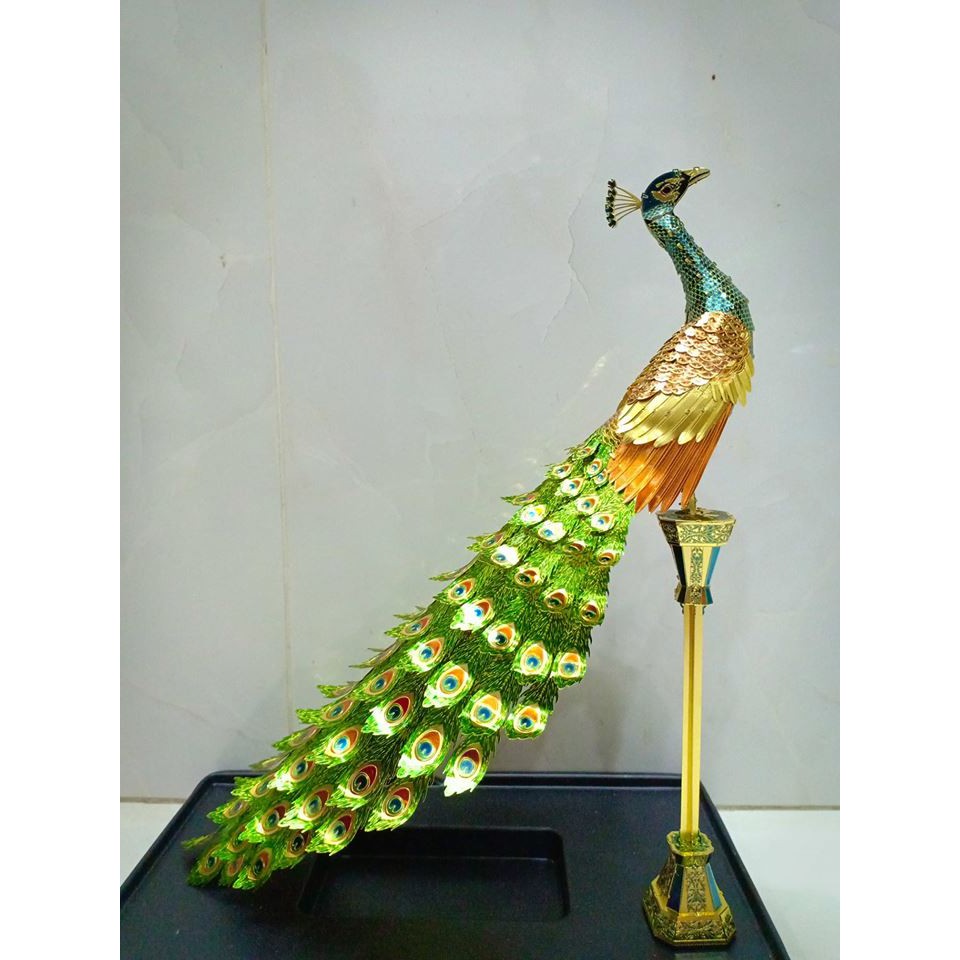 Mô hình 3D kim loại lắp ráp Piececool Con Công [Chưa lắp]