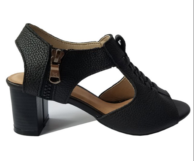 Giày sandal cao gót nữ da bò BIGGBEN gót 5 phân GCGB55
