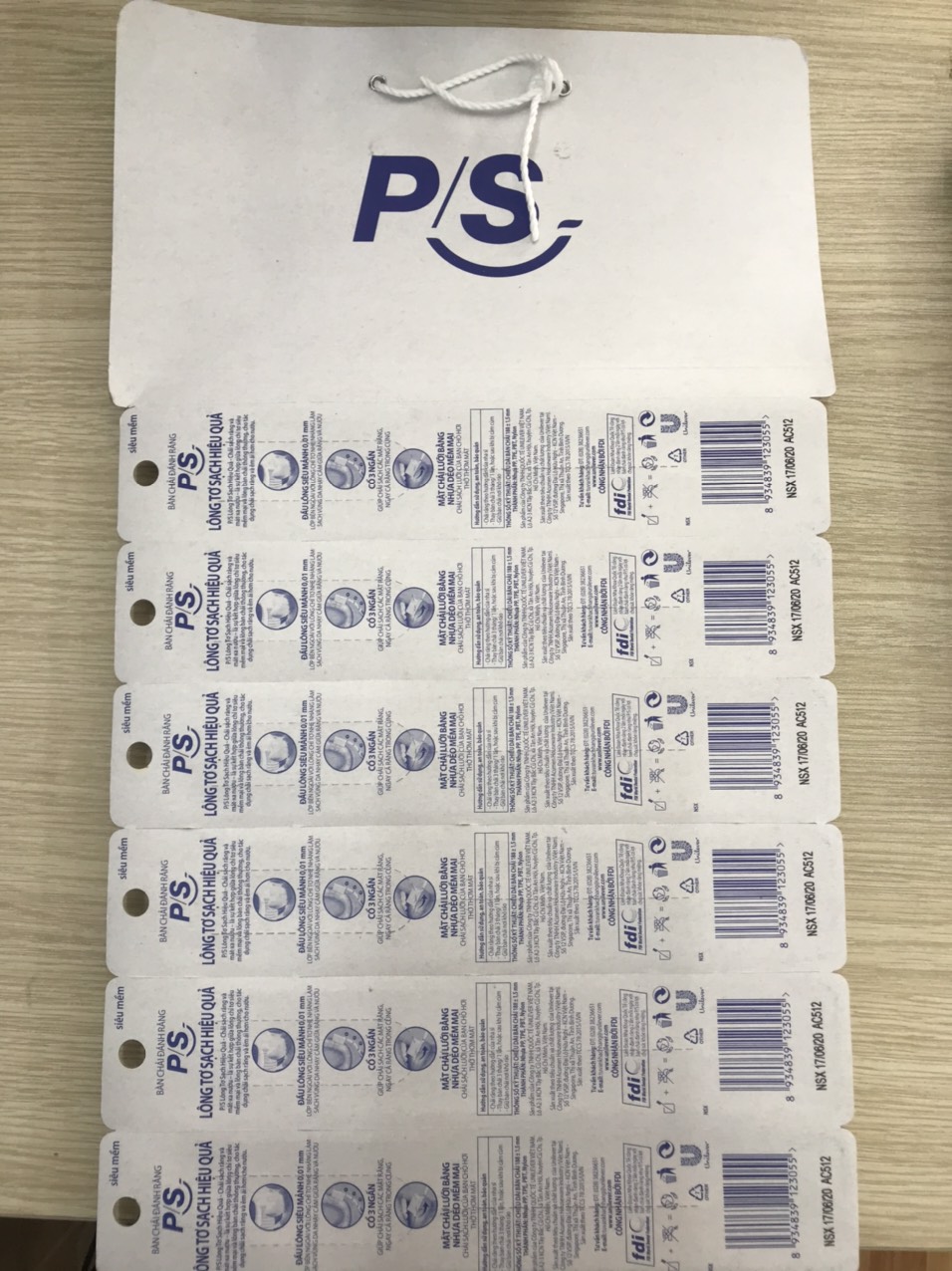 Combo 6 Bàn chải P/S lông tơ siêu mềm