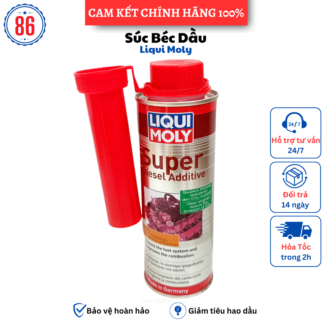 Phụ Gia Súc Béc Dầu Liqui Moly Super Diesel Additive - 1806 Made in Germany 250ML