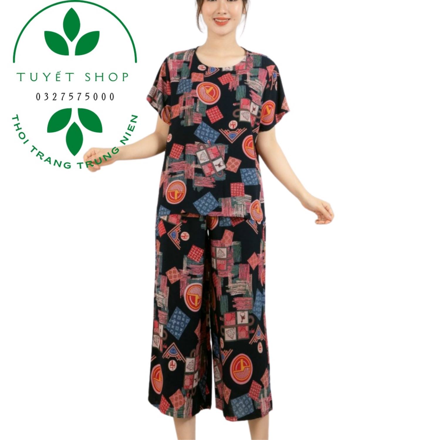 Bộ lanh nhung ống sớ mặc nhà, bộ trυng niên cho mẹ cho bà cho người lớn tuổi