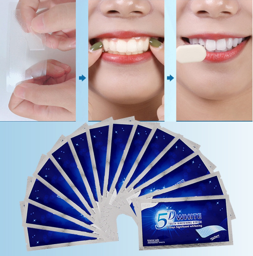 Miếng dán trắng răng tiện lợi 5D White Teeth Whitening Strips
