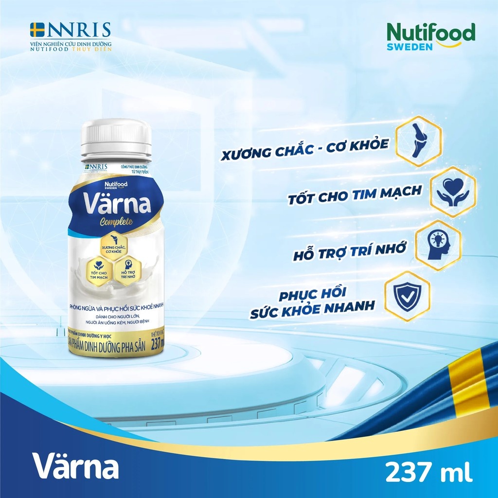 Lốc 6 Chai Sữa Bột Pha Sẵn Varna Complete 237ml