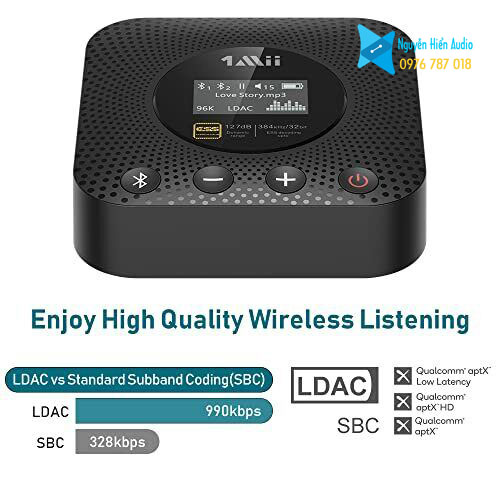 Bộ thu âm thanh Bluetooth B06HD+ chuẩn LDAC chip ESS9018Q2M