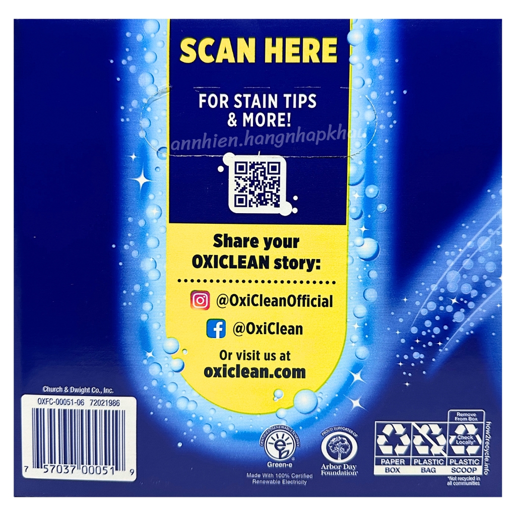 Bột giặt tẩy đa năng Oxi Clean Versatile Stain Remove thùng 4.21kg