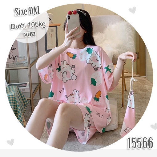 [ 110kg vừa ]  Đồ Bộ short BIG SIZE họa tiết cute SS-DAI 15566
