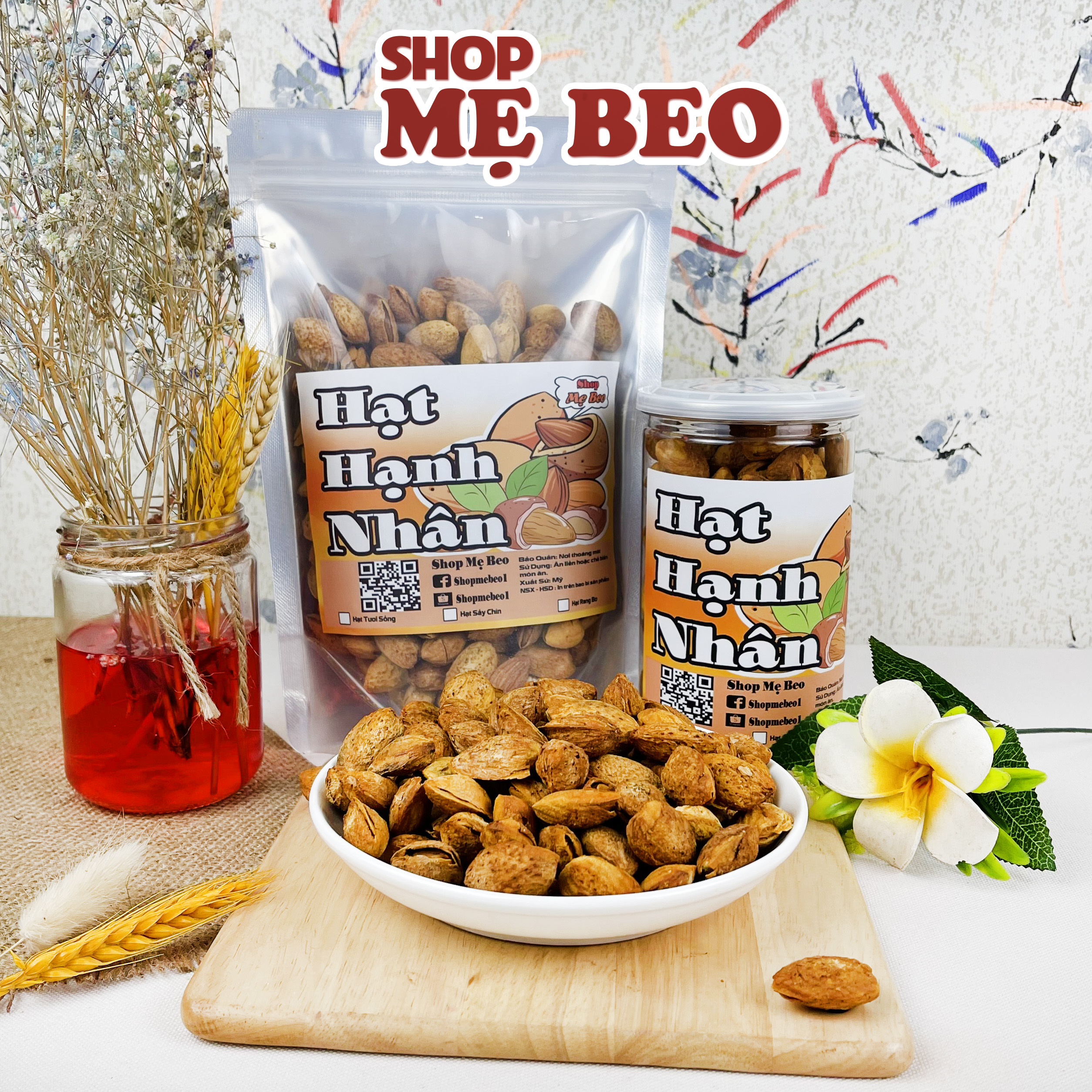 500Gr Hạt Hạnh Nhân Mỹ Rang Bơ Mõng Vỏ Cực Ngon