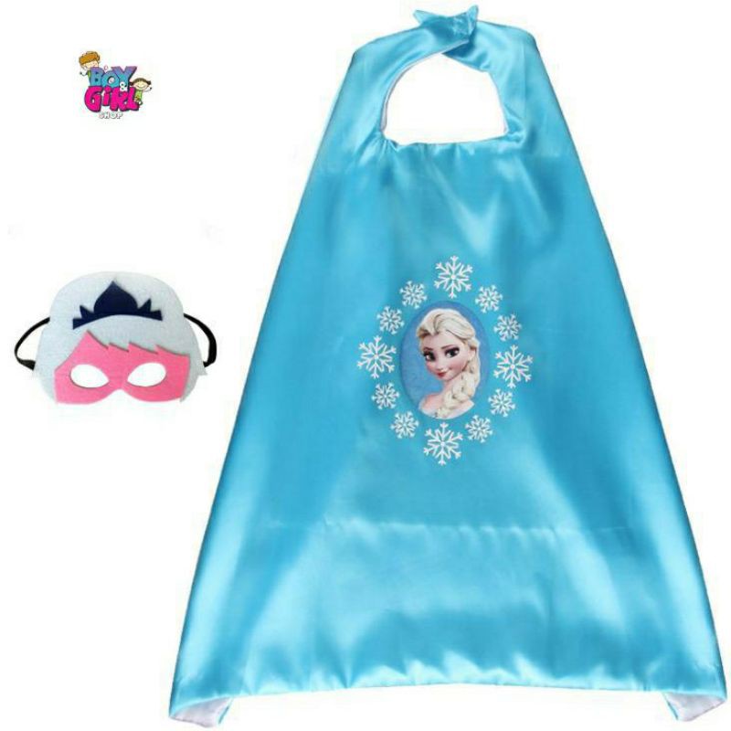 Áo Choàng Elsa + Mặt Nạ Elsa Cho Bé Dễ Thương