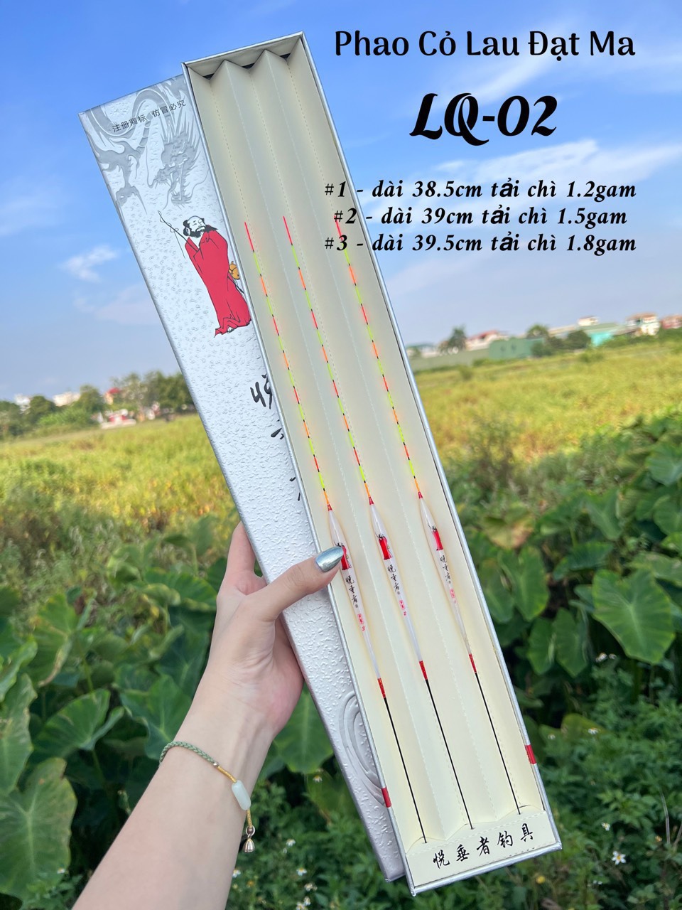 Bộ 3 Phao Câu Đài Cỏ Lau Đạt Ma Cao Cấp