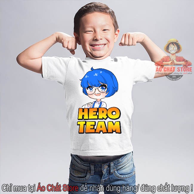 [HCM](VIDEO THẬT) Áo Hero Team nhân vật Phong Cận siêu cute dành cho bé trai | bé gái đẹp
