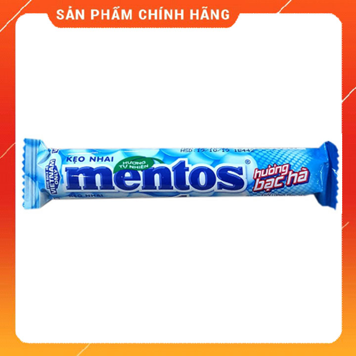Kẹo nhai Mentos bạc hà (Bịch 16 thỏi )