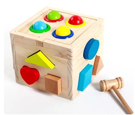 Toy set drop shaped wooden themed help your baby develop observation ability