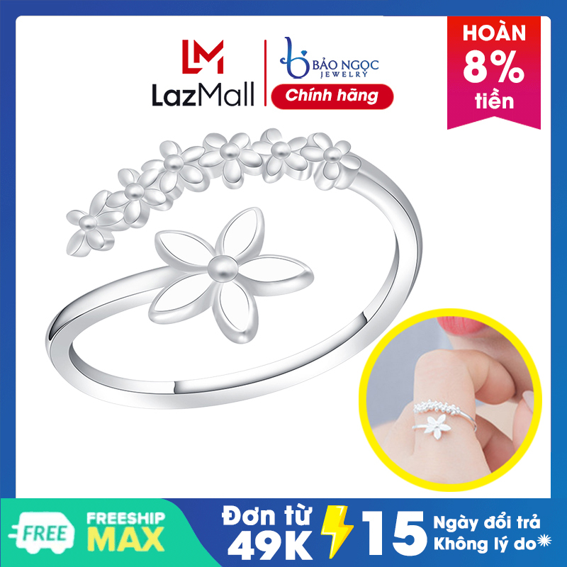 Nhẫn Bạc Nữ | Nhẫn Bạc S925 Thiết Kế Hình Cánh Hoa Cá Tính Dành Cho Các Cô Gái N2452 - Bảo Ngọc Jewelry