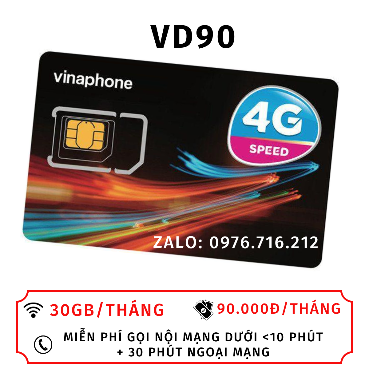 Sim 4g vinaphone vd90 , big120 , d169g , ưu đãi data theo ngày , free nội mạng và gọi ngoại mạng cực chất freeship - chưa kích hoạt