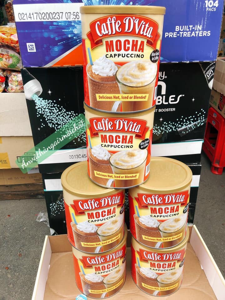 [DATE ĐẸP 06/2027]Cà Phê Hòa Tan Caffe D'vita Mocha Cappuccino Hộp 1.8 Kg