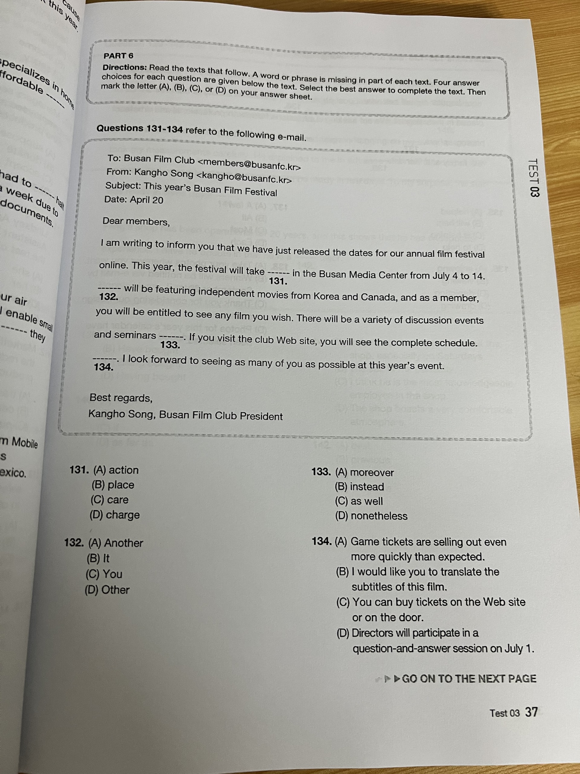 SINAGONG TOEIC PART 5,6 (20 ĐỀ PART 5,6)
