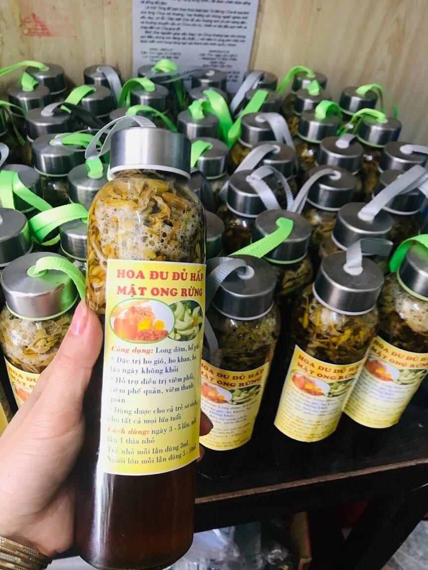 Hoa đu đủ đực ngâm mật ong rừng (500ml)