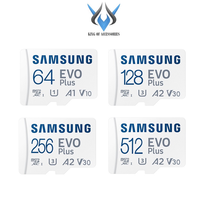 Thẻ nhớ MicroSDXC Samsung Evo Plus U3 A2 V30 64GB 128GB 256GB 512GB 130MB