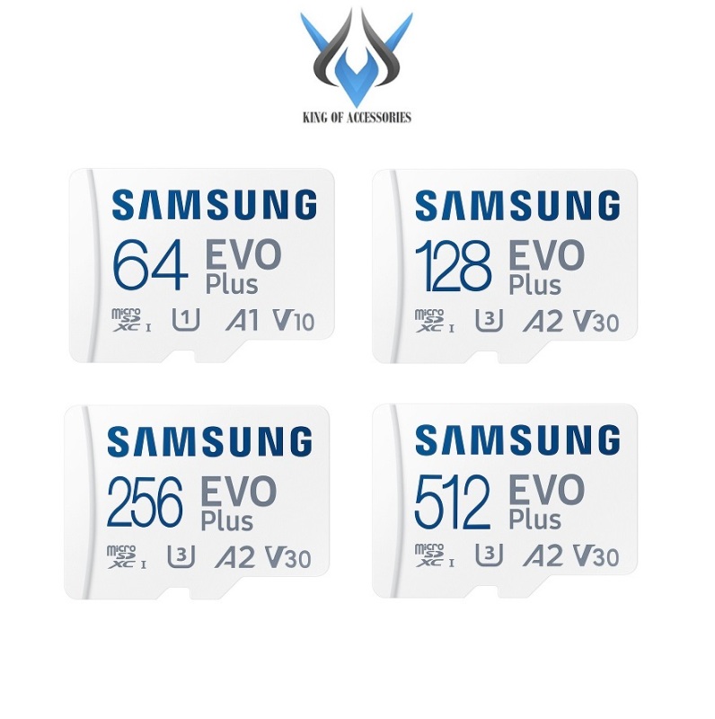 Thẻ nhớ MicroSDXC Samsung Evo Plus U3 A2 V30 64GB/ 128GB / 256GB / 512GB 130MB/s V2021 (Trắng) - Phụ Kiện 1986