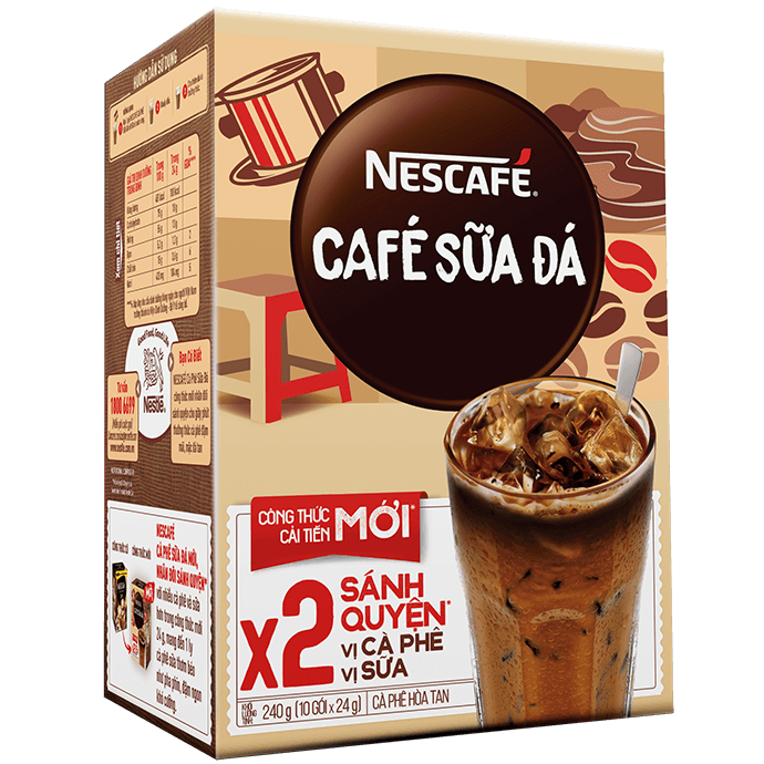 Cà phê sữa đá NesCafé 3 in 1 240g (10 gói x 24g)