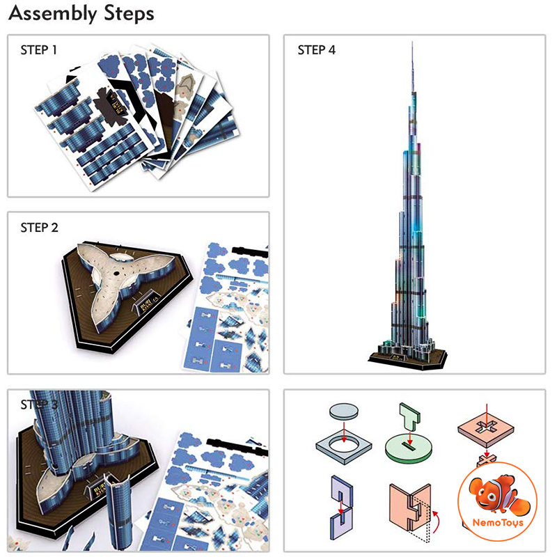 Mô hình giấy 3D CubicFun - Buji Khalifa - C151h