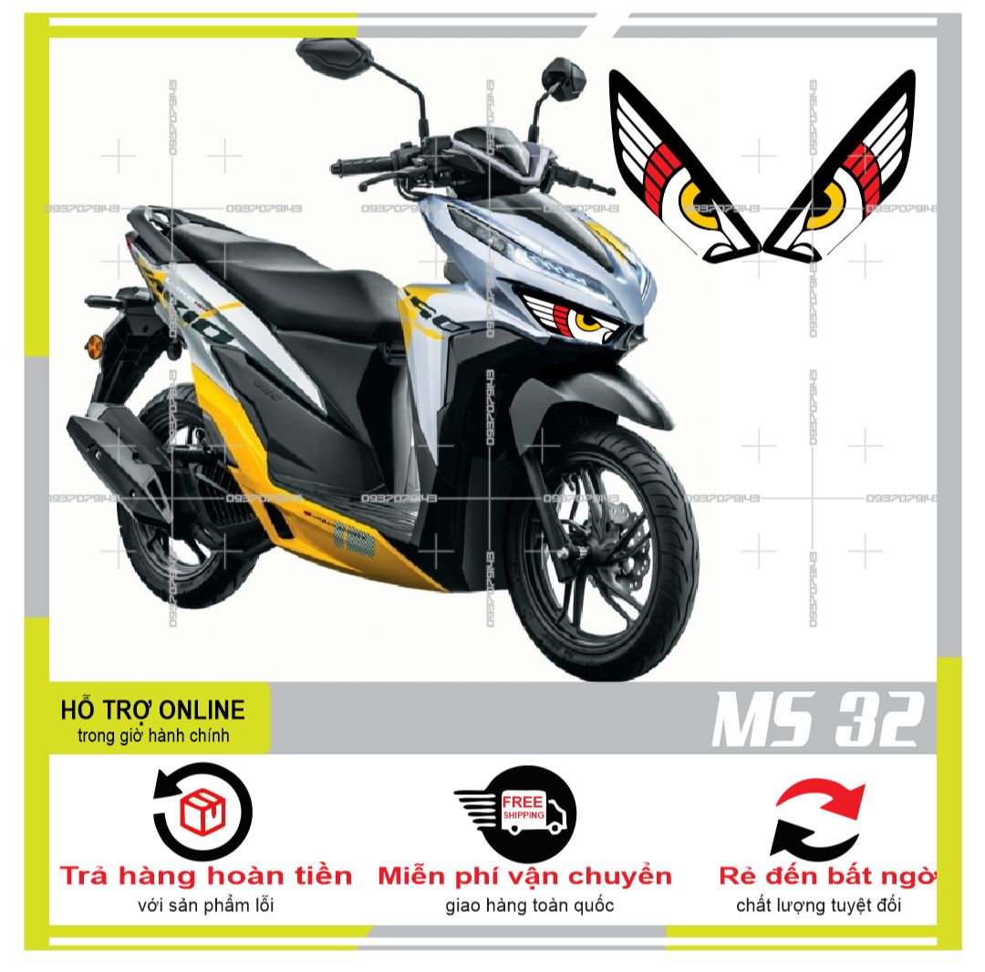 Tem dán đèn sương mù xe vario 2020 ms 32