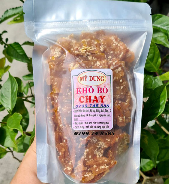 Khô Bò Chay 200gr Nhà Làm DATE 6 THÁNG [ SẢN PHẨM ĐƯỢC RA LÒ MỖI NGÀY]