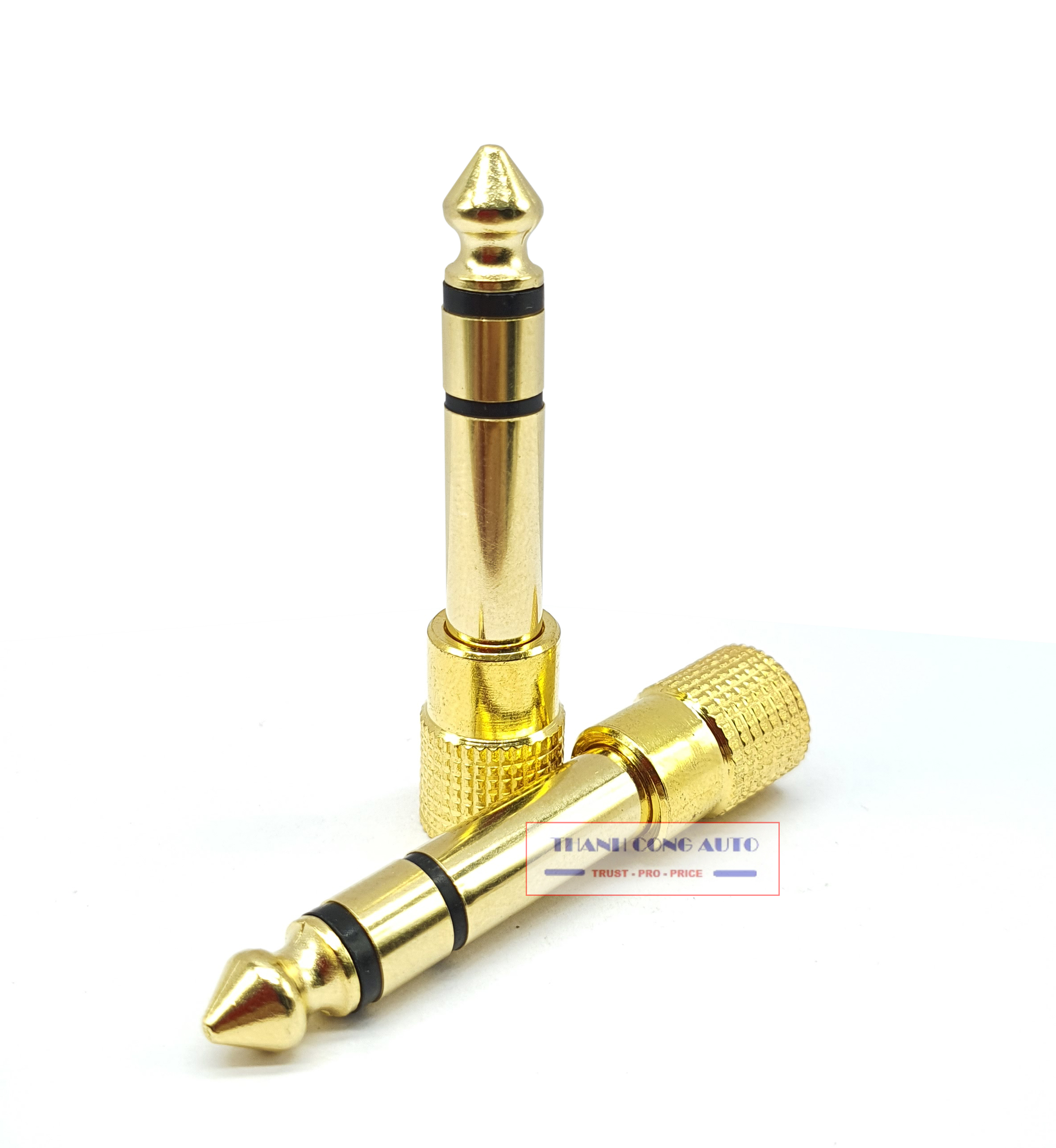 01 Đầu jack chuyển 6.5 ra 3.5 ly mạ vàng