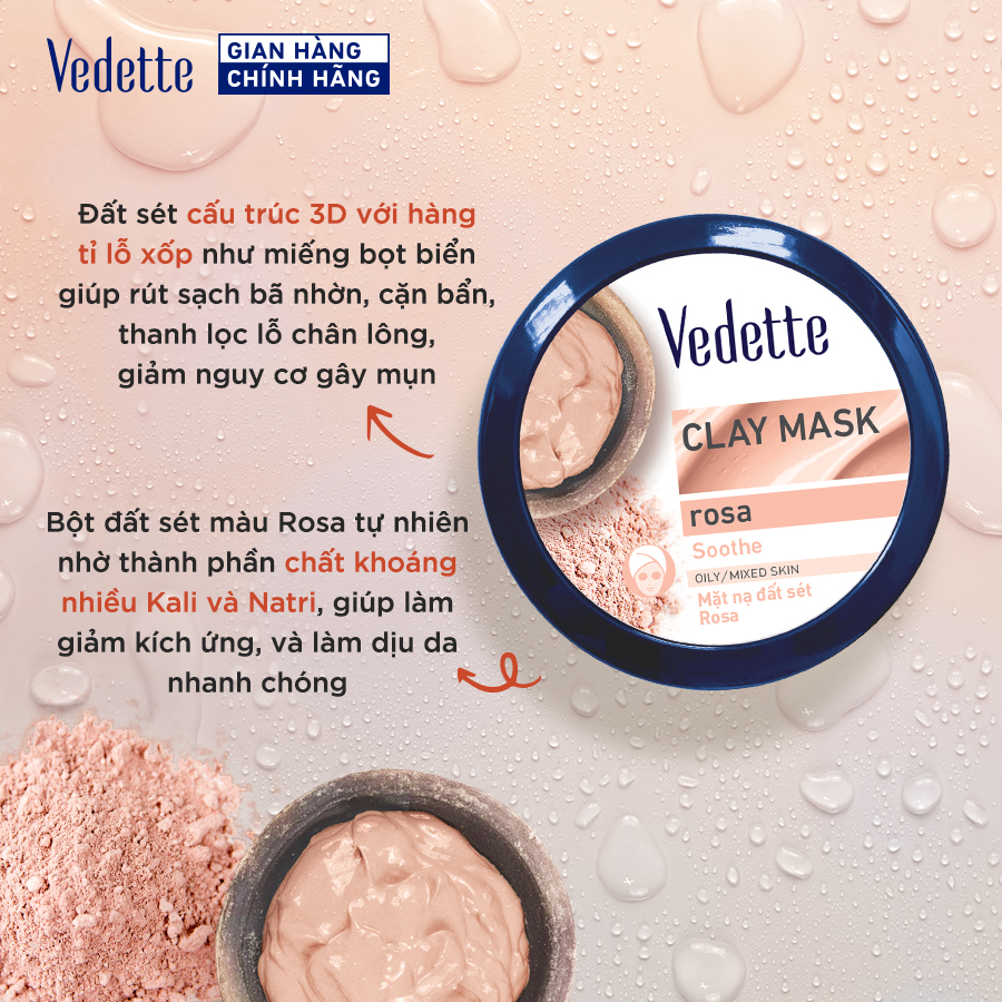 Vedette Rosa Clay Mask 145g