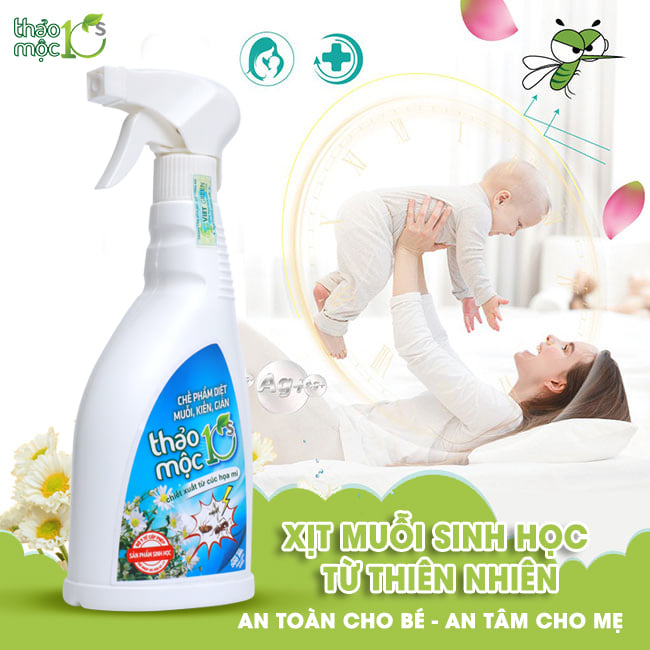 Bình xịt diệt Kiến, Gián, Muỗi Thảo mộc 10s