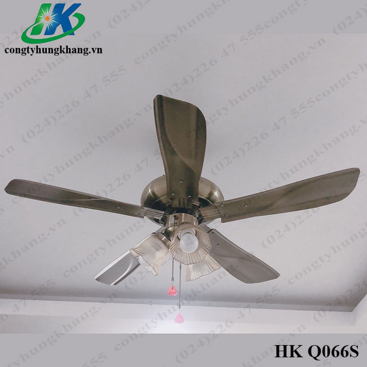 ĐÈN TRANG TRÍ KÈM QUẠT TRẦN CÁNH SẮT 3 BÓNG ĐÈN