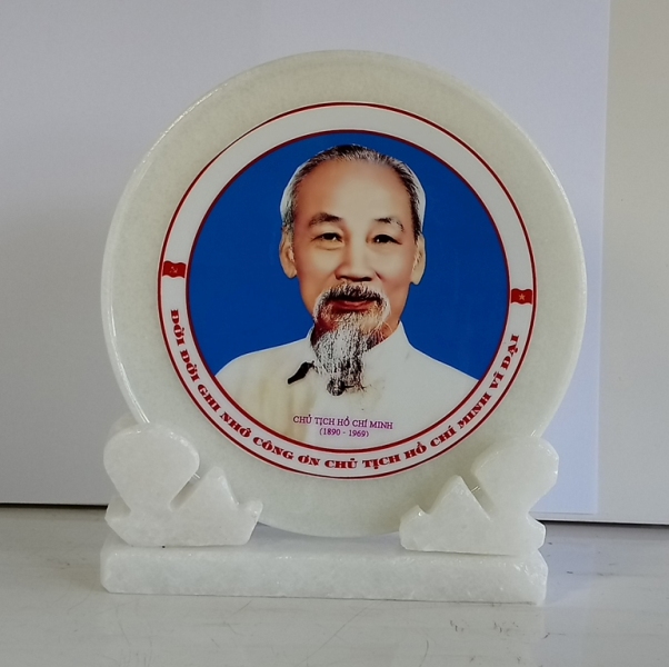 Ảnh Bác Hồ - Bác Giáp chung 25cm