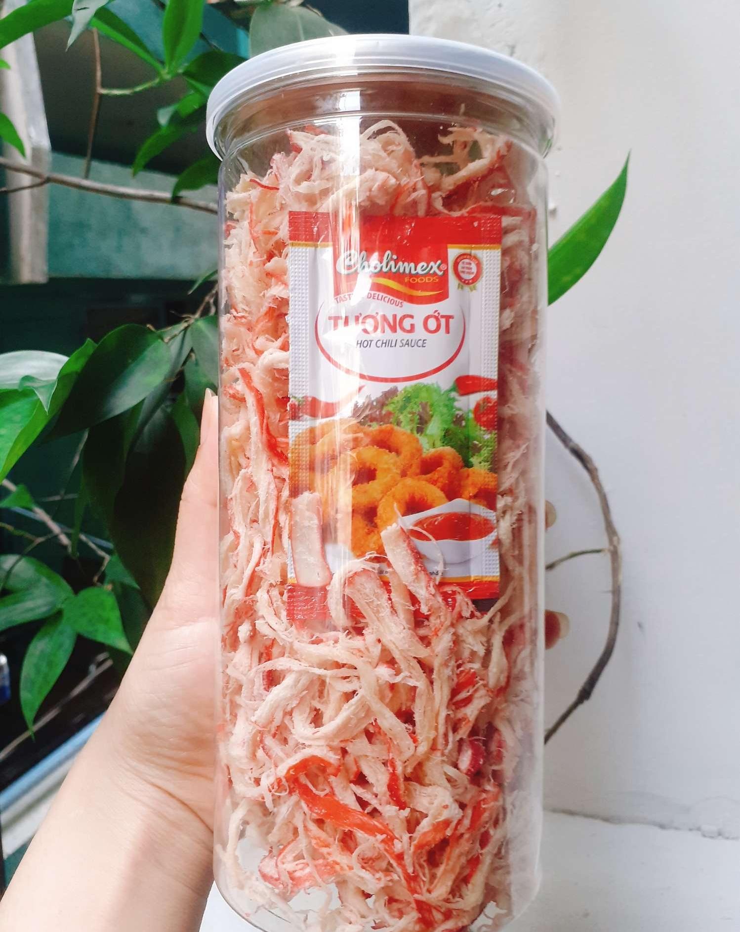 [HCM]300gr khô mực xé hấp nước dừa