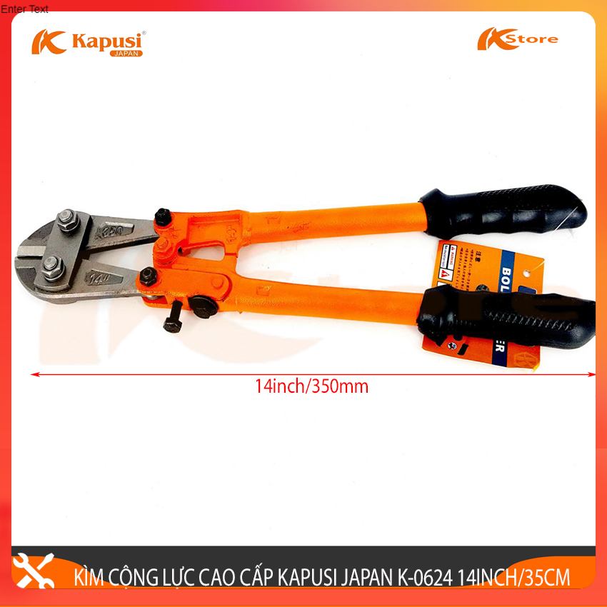 Kìm cộng lực cắt sắt cao cấp kapusi japan k-0624 14inch/350mm, kìm cắt cộng lực đa năng cắt sắt - thép, cắt đứt mọi loại dây, kìm cộng lực đa năng dụng cụ cần thiết cho mỗi gia đình