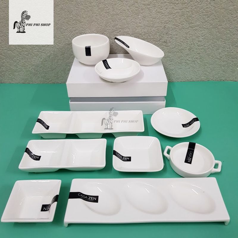 Chén dĩa sứ Lock&Lock đựng nước chấm gia vị dòng Casa Zen