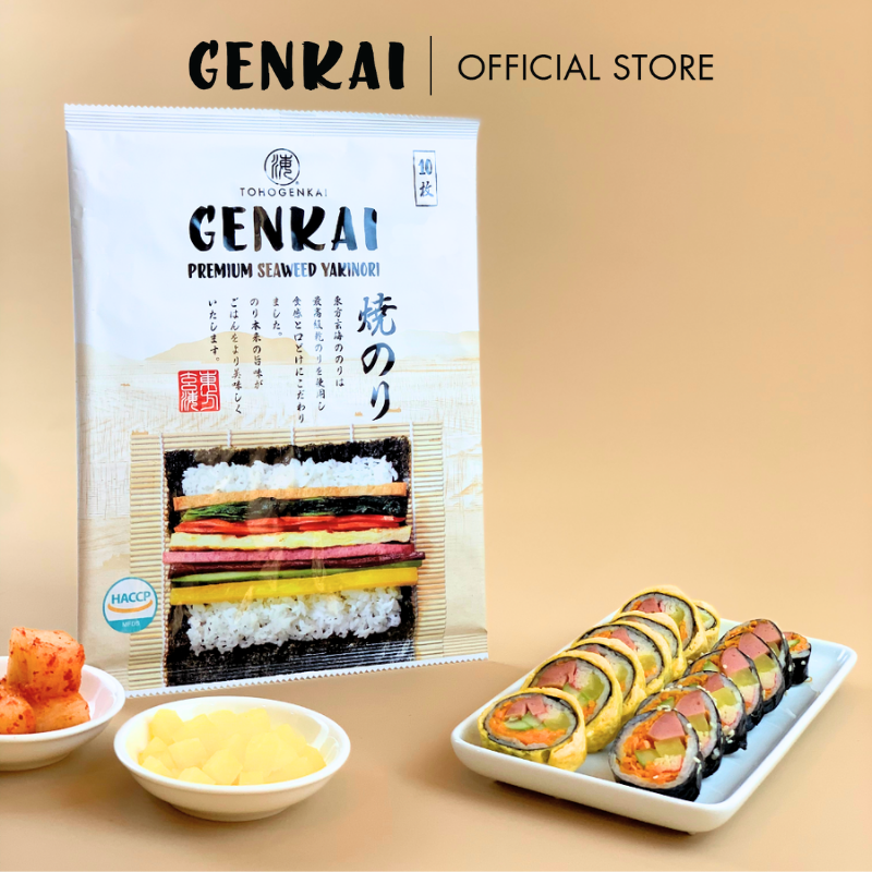 Rong Biển Cuộn Cơm Hàn Quốc Genkai 20g ( 8-9 Lá)
