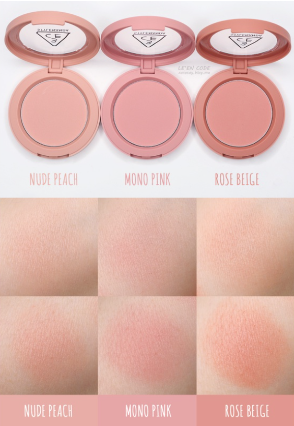 Phấn Má Hồng 3CE Mood Recipe Face Blush [Rose Beige]