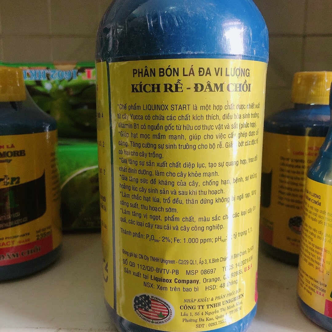 Phân bón lá Vitamin B1 Mỹ chai 1 lít