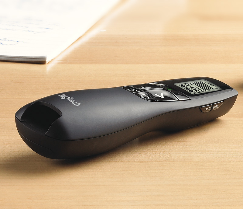 Logitech R800 LCD display pen, USB 2.4 GHz connection range 30m-3 years warranty